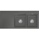 Zlew SystemCeram MERA DOUBLE | komora PRAWA | LAVA 80 (50780180)