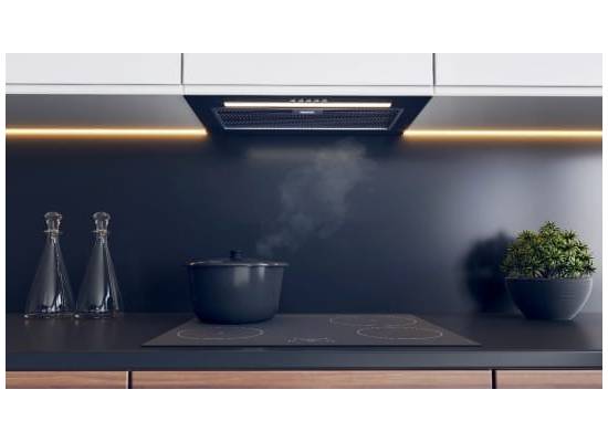 _wysyłka 24h*_ Okap do zabudowy VDB BOX-MAX 60 BLACK (szkło czarne) | 645 m3/h