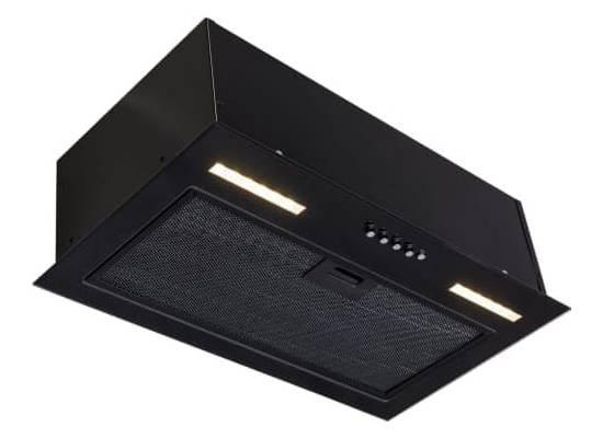 _wysyłka 24h*_ Okap do zabudowy VDB BOX-S 60 GLASS BLACK (szkło czarne) | 420 m3/h