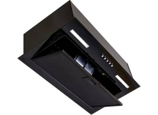 _wysyłka 24h*_ Okap do zabudowy VDB BOX-S 60 GLASS BLACK (szkło czarne) | 420 m3/h