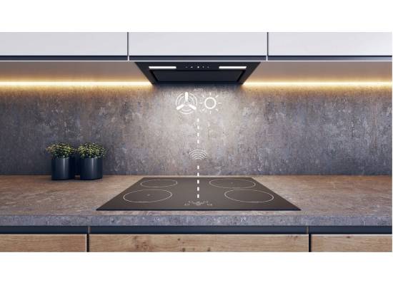 _wysyłka 24h*_ Okap do zabudowy VDB NOVA BOX GLASS 60 H2H BLACK