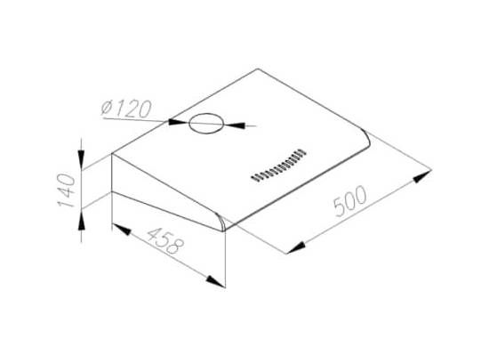 Okap podszafkowy VDB PLUS 50 WHITE