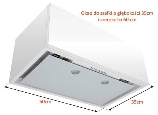 _wysyłka 24h*_ Okap do zabudowy VDB WGS 60/35 WHITE