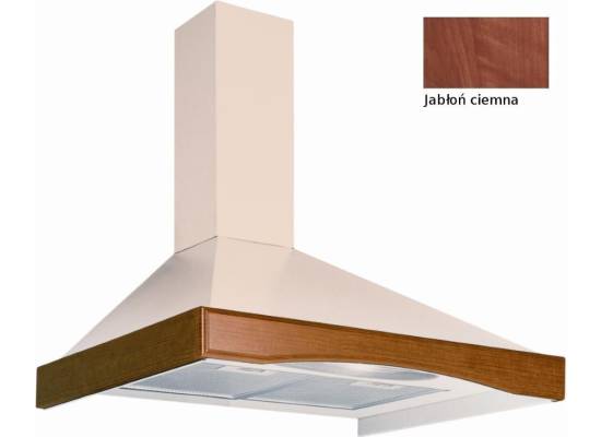 Okap przyścienny VDB INKA 50 (czasza KREMOWA, listwa JABŁOŃ CIEMNA)