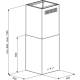 Okap wyspowy VDB CUBE-W ISLA BLACK